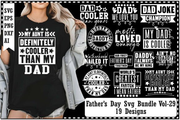 Father's Day SVG Graphics Bundle for T-Shirt Designs