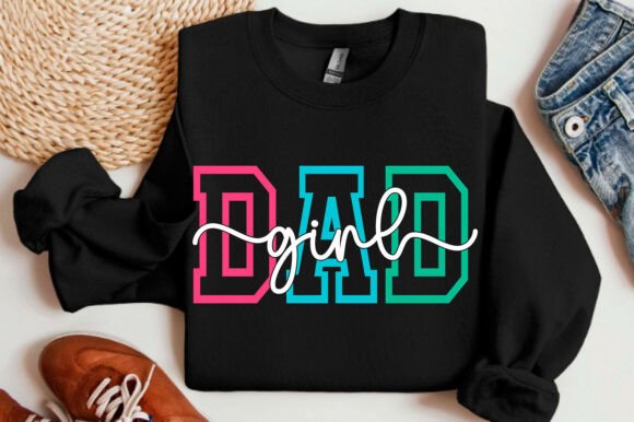 Girl Dad Png, Dad of Girls PNG SVG: T-Shirt Graphics