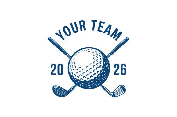 Golf Team 2026 Crossed Club Ball Badge Graphics Review