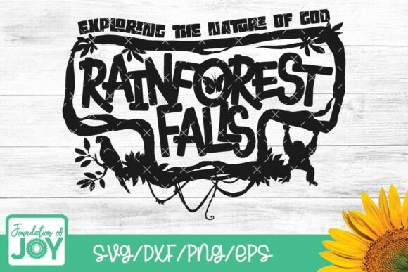 Rainforest Falls VBS Graphics for T-Shirt Designs