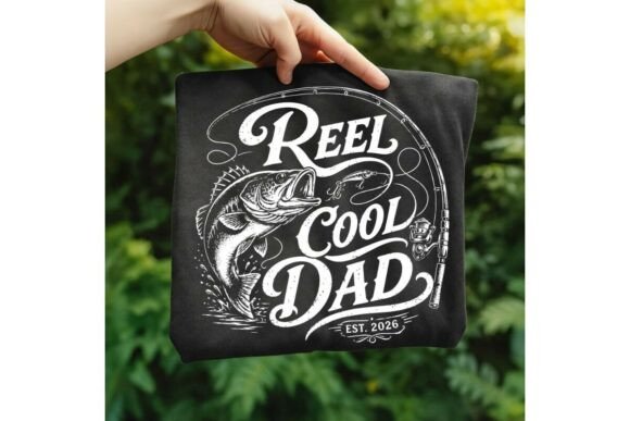 Reel Cool Dad Svg: T-Shirt Design Graphics