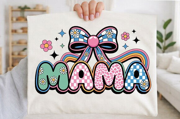 Retro Mama PNG: Mothers Day Graphics for T-Shirt Designs