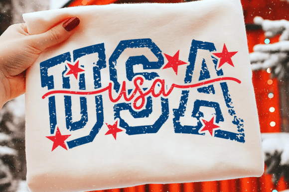 Retro USA 4th of July SVG Graphics for T-Shirt Designs