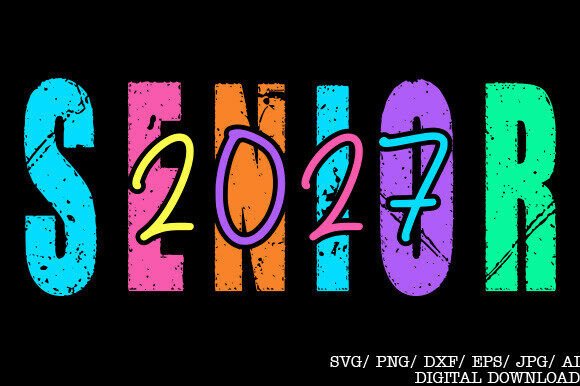 Senior 2027 PNG & Preppy SVG Graphics for T-Shirt Designs