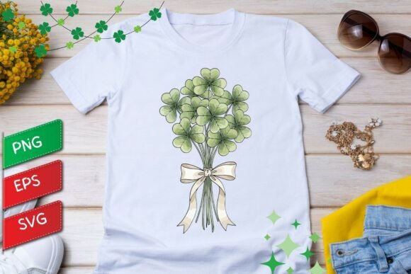 Shamrock Bouquet Bow Graphics & T-Shirt Design Review