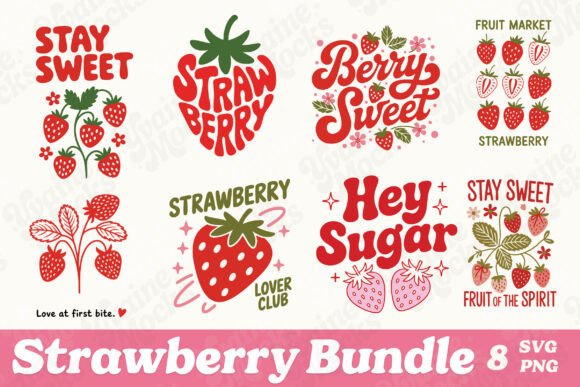 Strawberry Coquette SVG PNG Graphics for T-Shirt Designs
