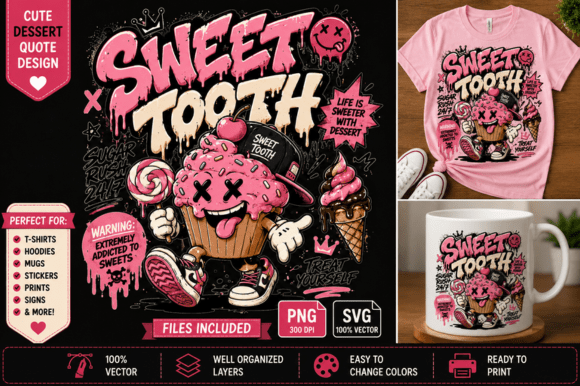 Sweet Tooth Streetwear Graphics for T-Shirt Designs